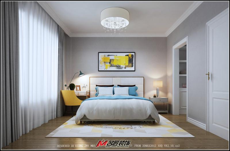欧式风格室内装修设计效果图-恒大悦府四居175平米-室内卧室装修设计