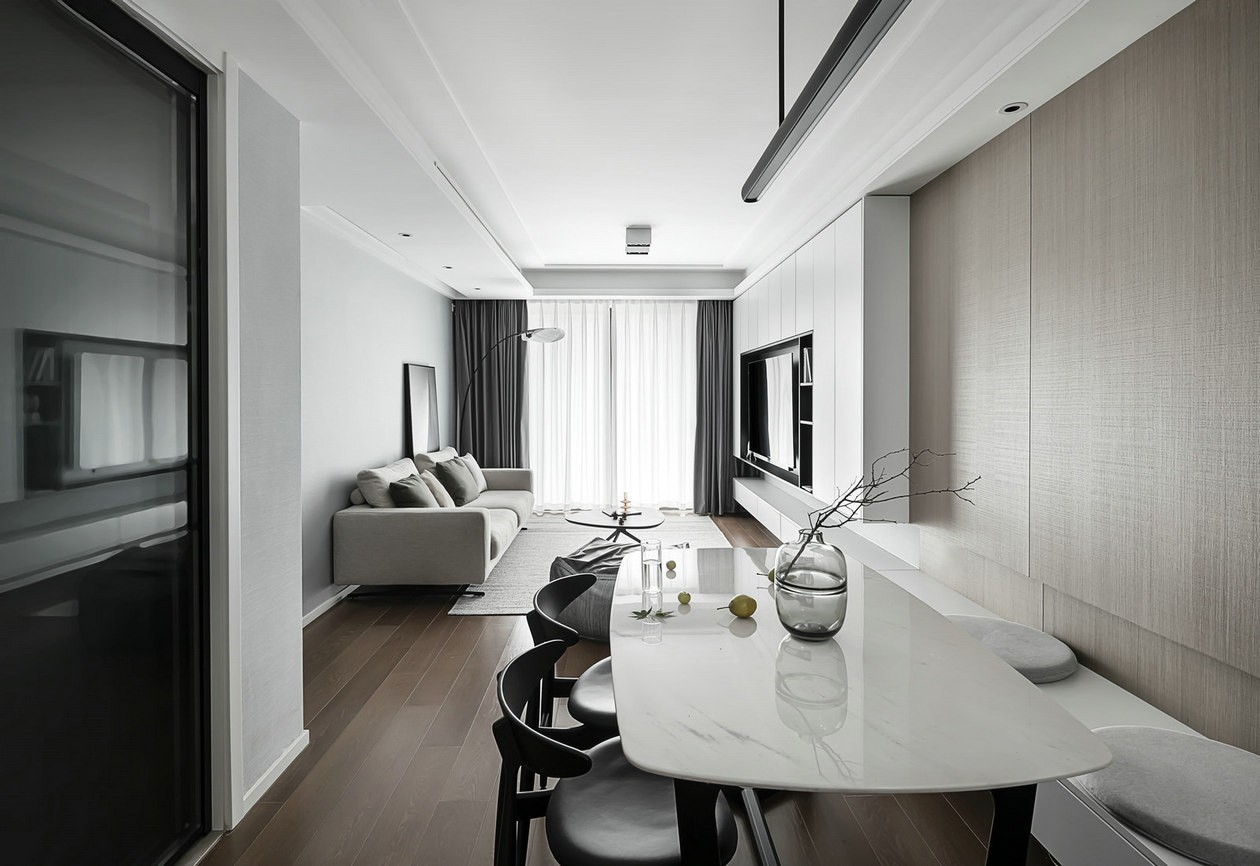 现代简约风格室内设计家装案例-客餐厅